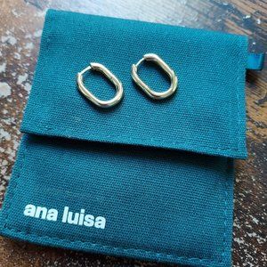 Ana Luisa Rox Hoop Earrings Rectangular Hoops 14k Gold